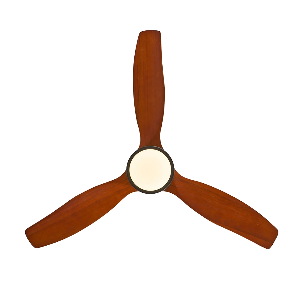 42/52 Inch Ceiling Fan with LED Lights Three Pcs Solid Wood Blades Remote Control Ceiling Fan - Image 2