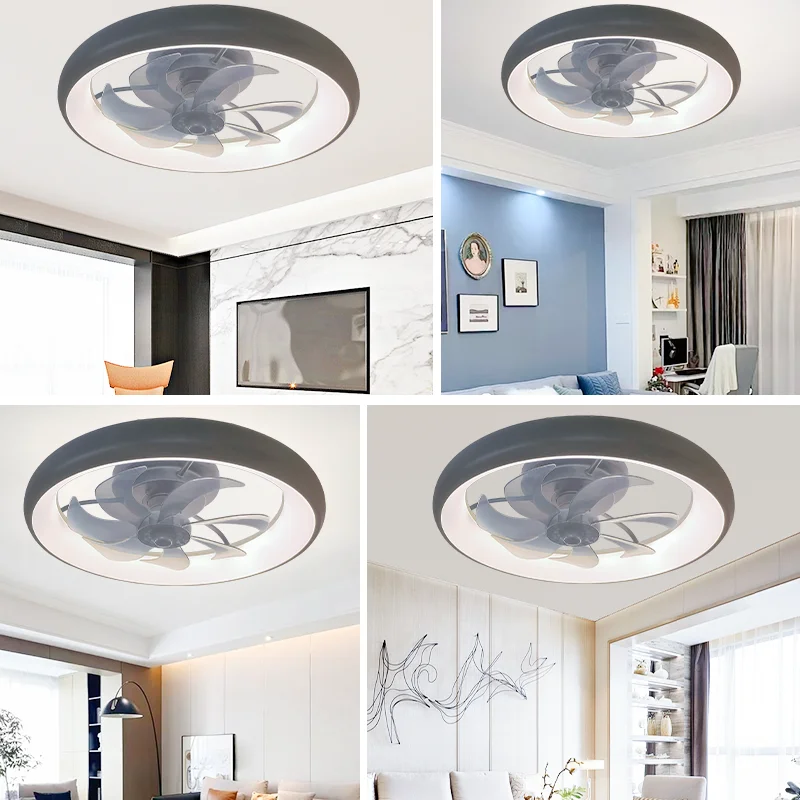 Modern Bedroom Downrod Mount Ceiling Fan. Smart Remote. 6-Speed AC Motor. 3000-6500K Dimmable LED - Indoor Home Fan Light - Image 5