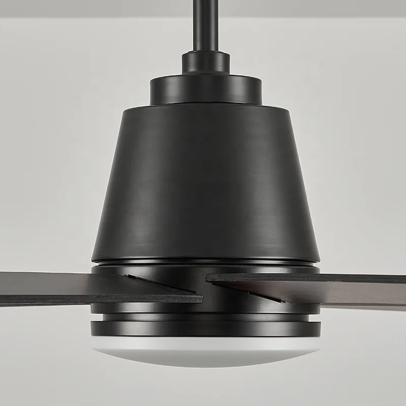 Traditional Style Ceiling Fan 60 72 Brown Metal & ABS Blades DC Motor 6 Speeds Remote Control LED Light - Image 5