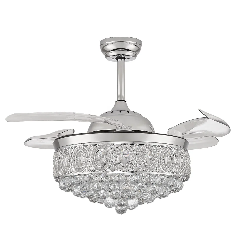 Bathroom Dining 110V/220V Contemporary Ceiling Fan Light. Stepless Dimmable LED. Easy Install - Modern Ceiling Fan Light - Image 5