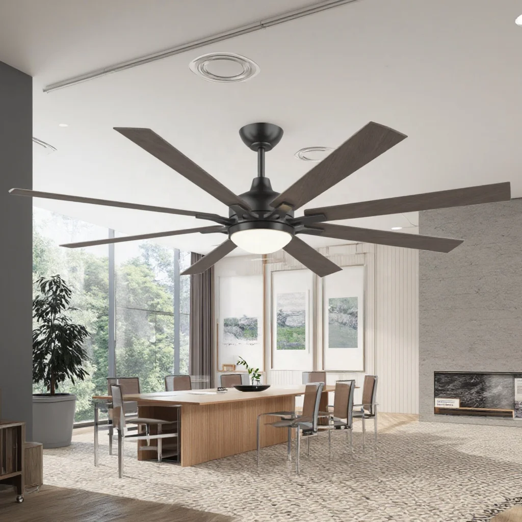 New Arrival 72-Inch LED Iron Ceiling Fan Remote Control 3 Color Changes Hot Air Cooler Night Light Electric DC Motor Energy - Image 6