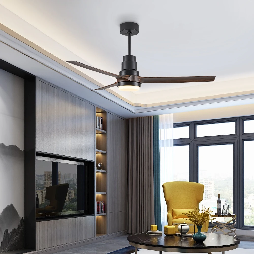 Modern Style 3 Blades Solid Wood Ceiling Fan Light Silent Remote Control Ceiling Fan for Living Room - Image 6