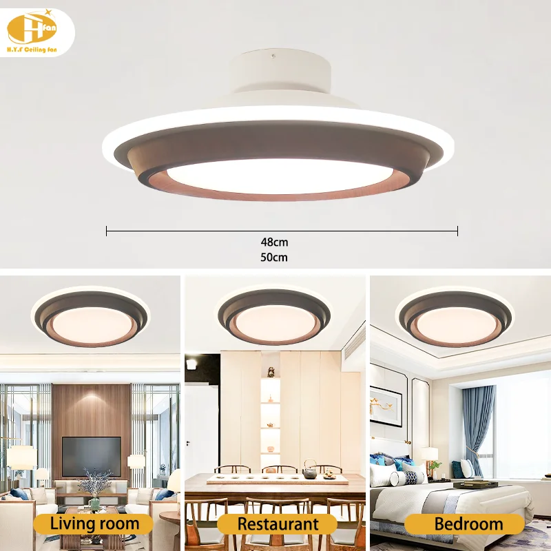 Bladeless Ceiling Fan with LED Light Quiet DC Motor. Remote Control. 6 Speeds. Dimmable. for Home & Office - Image 3