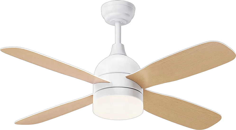Modern Living Room LED Ceiling Fan with Light DC Motor Low Noise 4 Blades 42 Remote Control Plywood Construction - Image 4