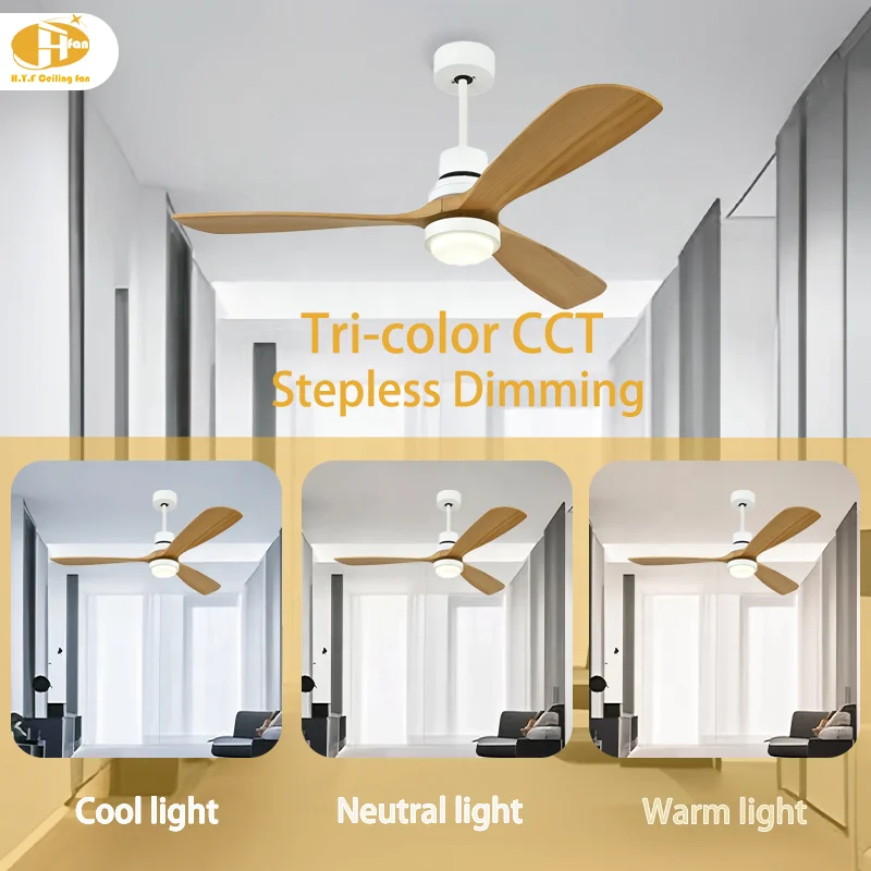 Hot Selling 52 Intelligent Mechanical Control Indoor Household Smart Ceiling Fans 3 Blade Wood Fan for Outdoor Garage Direct - Image 4
