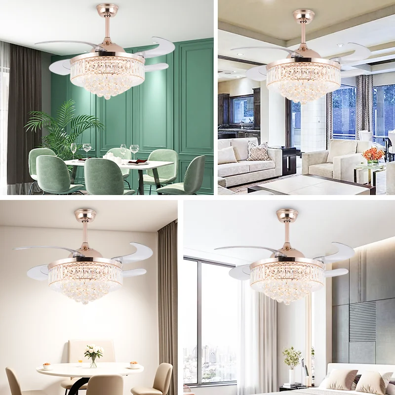 Factory Direct Retractable Ceiling Fan Light. Dimmable 3CCT. Reversible BLDC Motor. Smart Remote - Retractable Fan Light - Image 5