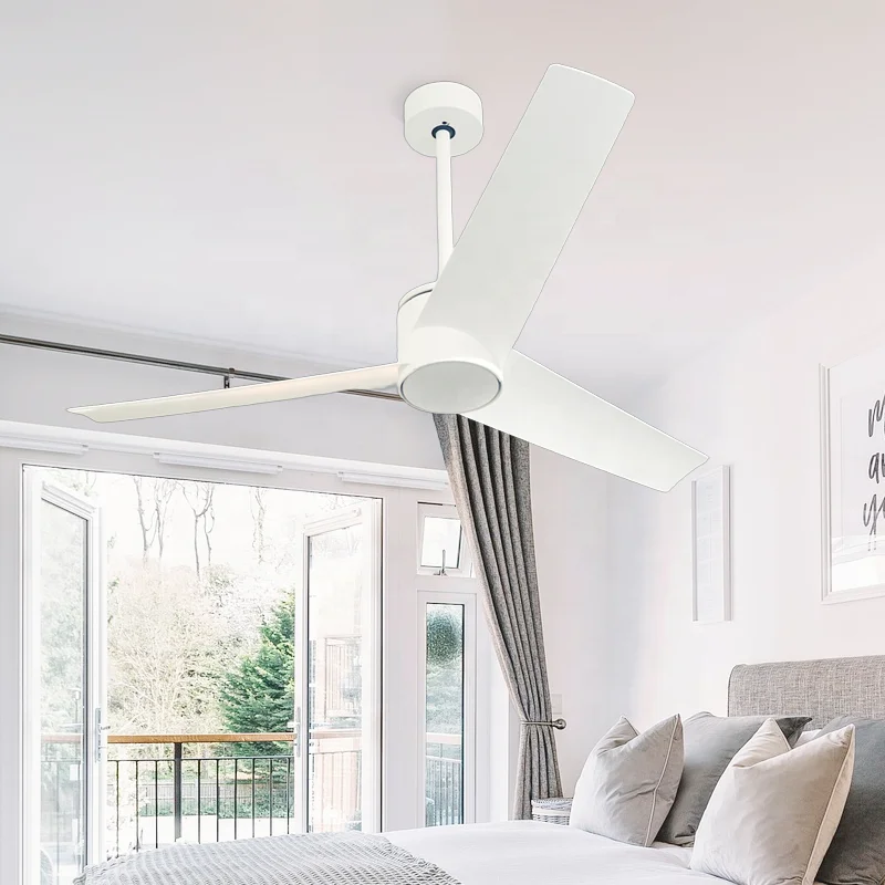 Modern 52 DC Motor LED Ceiling Light with Infinitely Dimmable ABS Blades Smart APP Control & Remote Fan White for Bedroom - Image 3