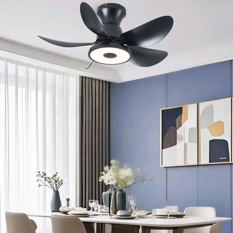 American Retro Small Electric DC Ceiling Fan Lamp Remote Control for Home Restaurant Bedroom Balcony Other Household - Image 3