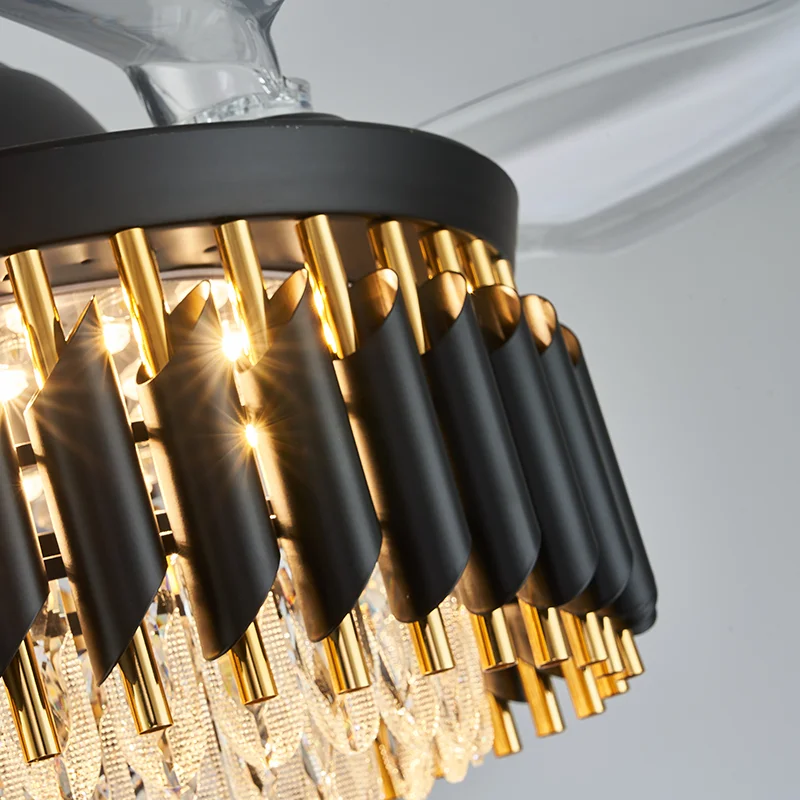 Hot Style Modern Design Ceiling Fan Black Gold Ceiling Fan With Led Light for Bed Room - Image 3