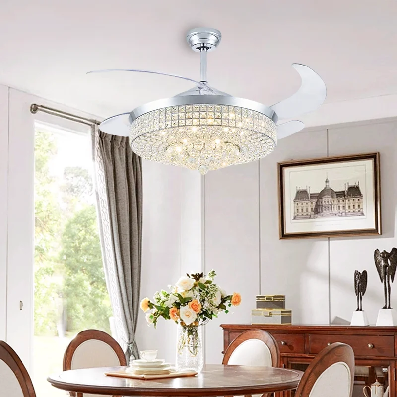 Hot Sale Modern Decorative 52 Inch Ceiling Fan with RGB LED Light Energy Saving Inverter DC Motor Black Gold Sand Nickel Color - Image 2