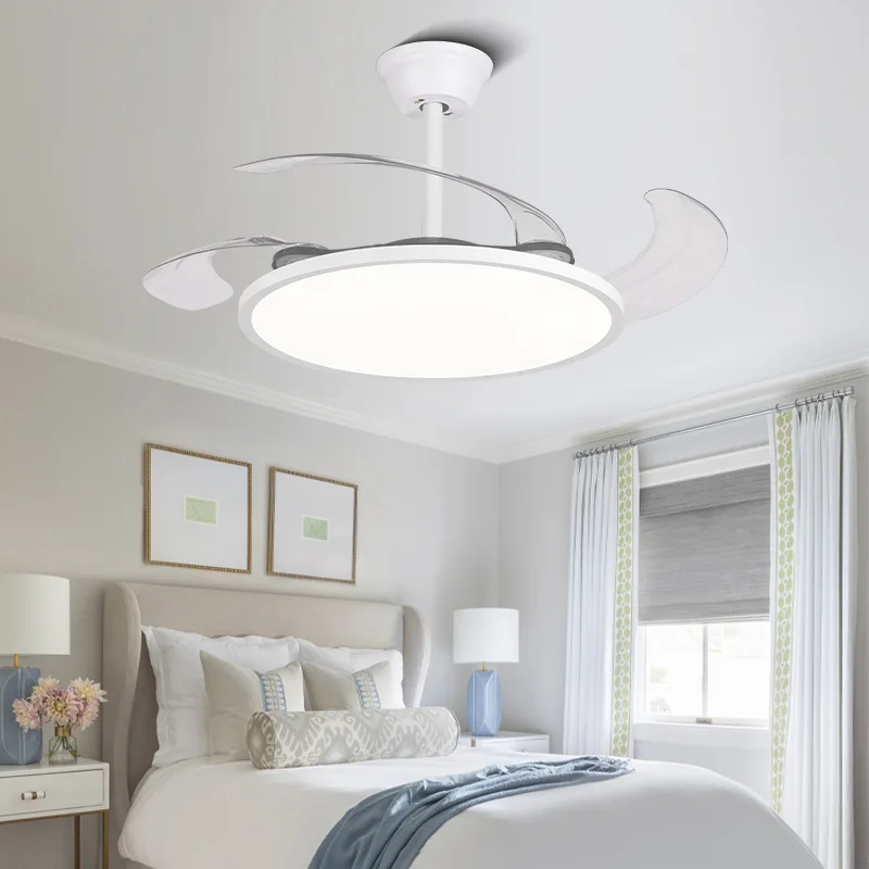 Customizable Modern LED Fan Light Lighting Ultra-Quiet Large Air Volume Popular Model for Living Dining Room Remote Plastic - Image 3