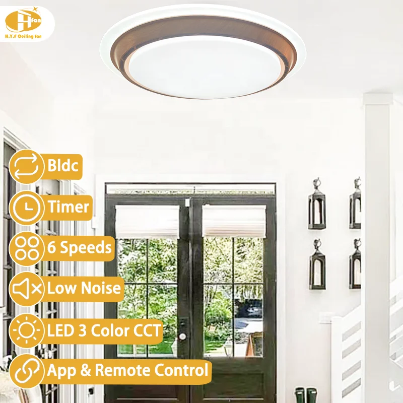Modern Bladeless Ceiling Fan with LED Light. Remote Control. Quite DC Motor. Low Noise. for Bedroom. Living Room and Home Decor - Image 3