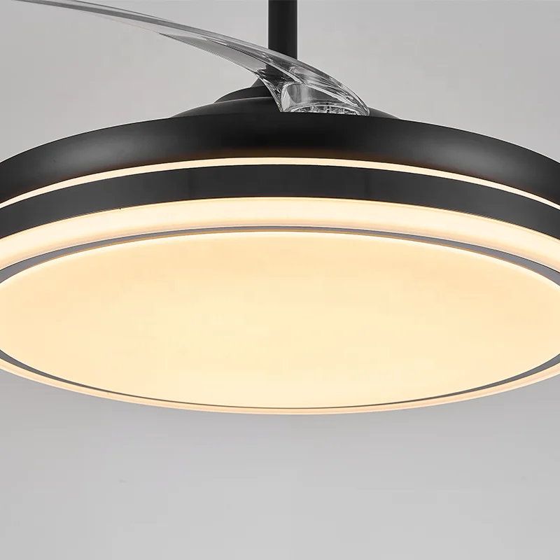 Intelligent RGB Color Adjustment Chandeliers Pendant Natural Wind Metal Fans Dimming for Outdoor Ceiling Lamp Household Smart - Image 4