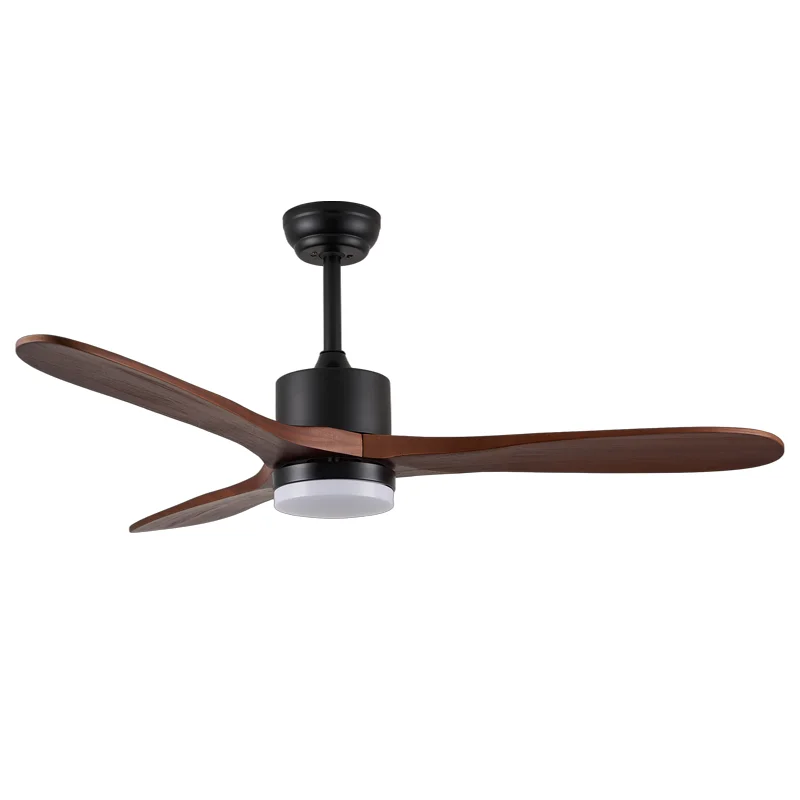 52 Inch Celling Fan 110V Smart Fan Lamp Solid Wood Iron Body Remote Control Ceiling Fan Ceiling Fan with LED Lights - Image 2