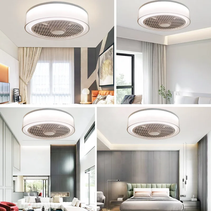 48/50 Inch LED Bladeless. Lamp Fan Ceil. Remote Control. 6-Speed DC Motor. Dimmable Light. Modern Design for Bedroom Living Room - Image 6