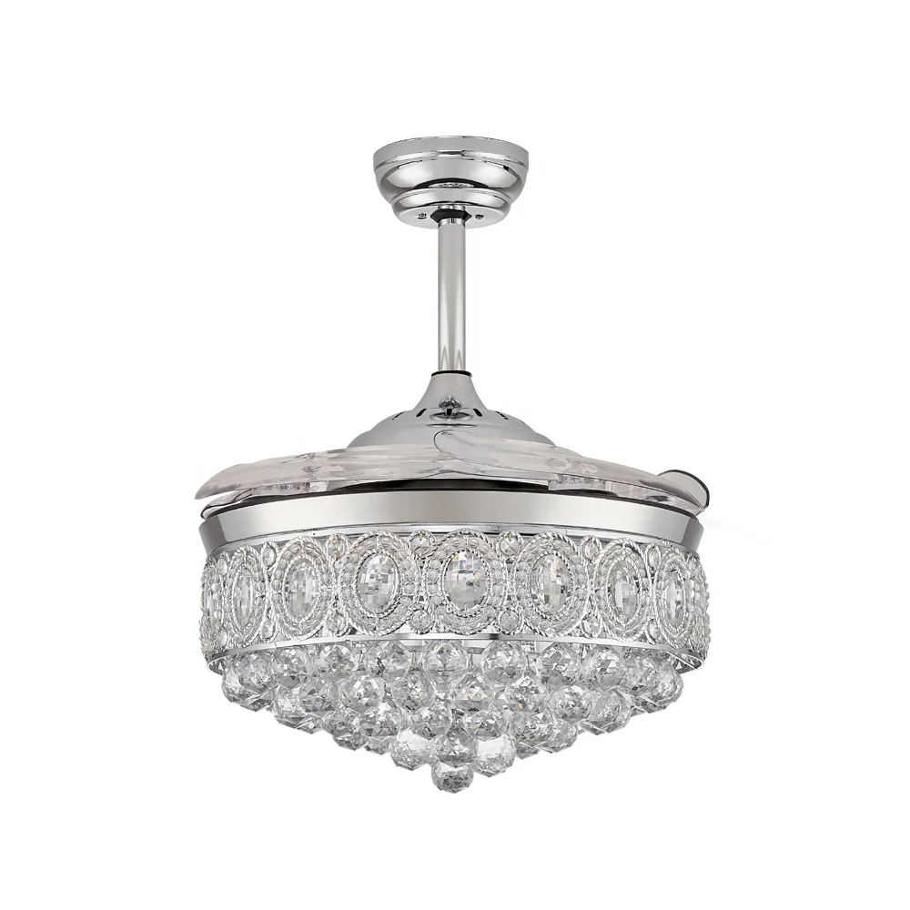 Bathroom Dining 110V/220V Contemporary Ceiling Fan Light. Stepless Dimmable LED. Easy Install - Modern Ceiling Fan Light - Image 6