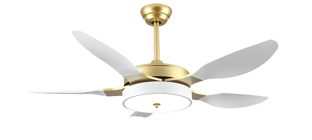 Modern LED Ceiling Fan with 5 Silent Blades and Splicing Color Remote Control DC Motor for Home Kitchen Bedroom Use - Image 6