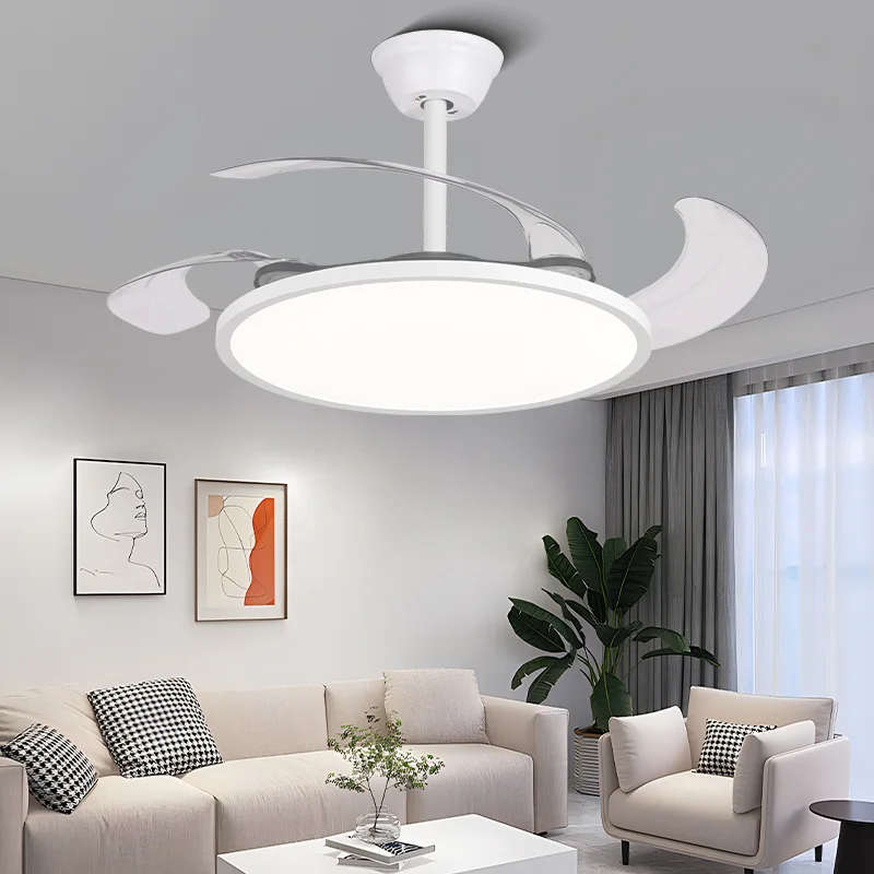 Customizable Modern LED Fan Light Lighting Ultra-Quiet Large Air Volume Popular Model for Living Dining Room Remote Plastic - Image 2