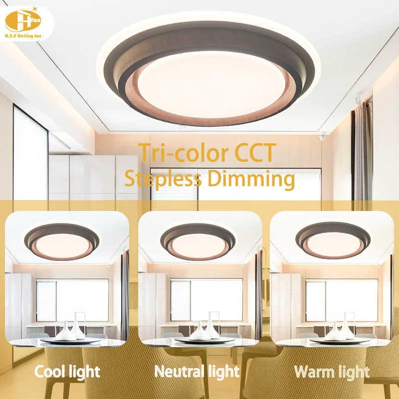Bladeless Ceiling Fan with LED Light Quiet DC Motor. Remote Control. 6 Speeds. Dimmable. for Home & Office - Image 5