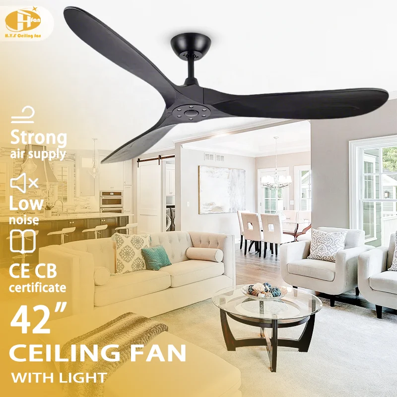 Ceiling Fan No Light. Full Function Remote Control. Classic Modern Style for Bedroom. Living Room and Indoor Home Decoration - Image 2