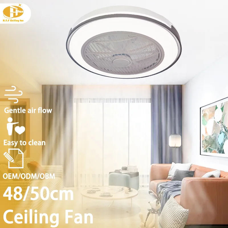 Sealed Safety LED Ceiling Fan with Light. 6-Speed DC Motor. Remote Control. Low Noise. Ideal for Bedroom and Living Room Use - Image 2