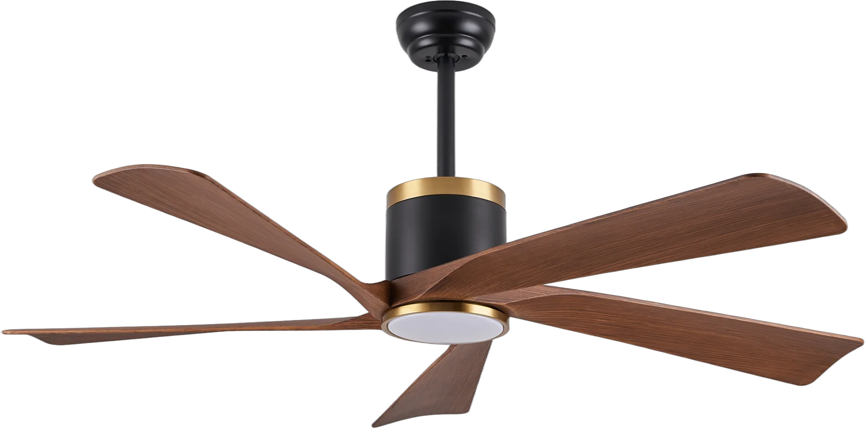 52 Inches Black Gold Color Ceiling Fan Energy Saving Six Speed Control Ceiling Fan with Led Light - Image 2