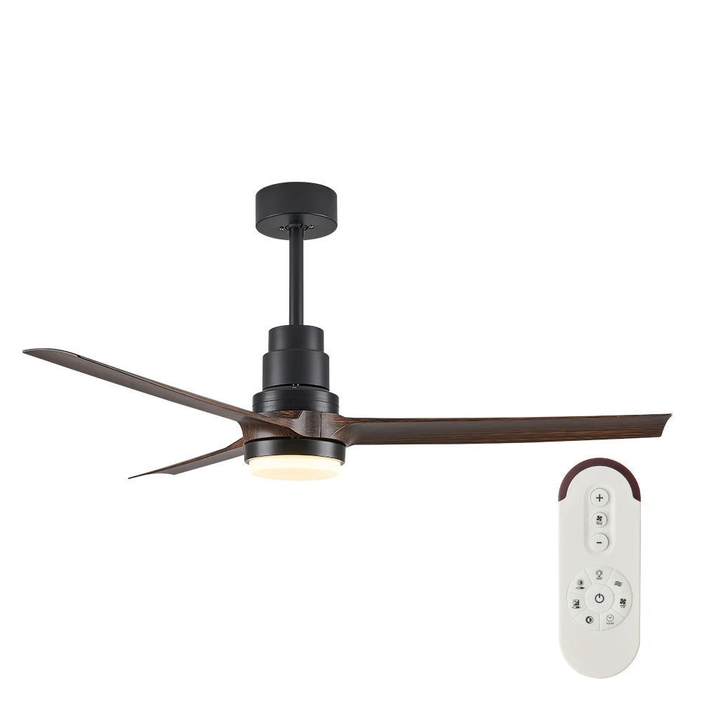 Modern Style 3 Blades Solid Wood Ceiling Fan Light Silent Remote Control Ceiling Fan for Living Room - Image 2