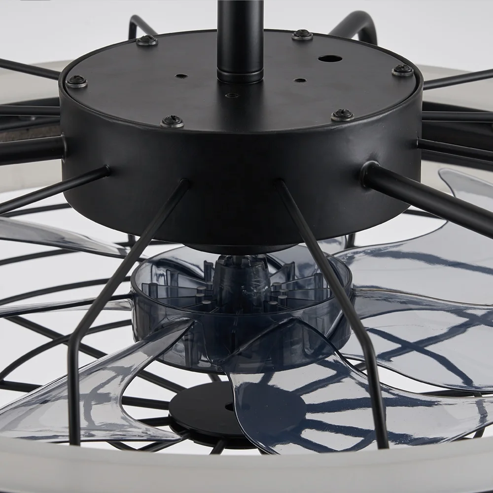 Traditional Style LED Ceiling Fans Iron Copper Body AC Powered Decorative Lighting for Dining Living Room Home Remote Control - Image 5