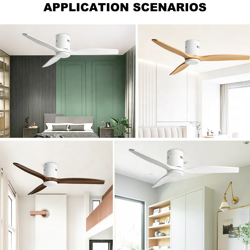 42 Inch Low Noise Nordic Style Ceiling Fan No Light Wood Tone Blades 6-Speed DC Motor Remote Control for Bedroom Living Room - Image 4