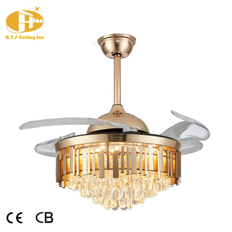 Luxury Chandelier LED Ceiling Fan with Light Remote Control Hotel Use BLDC Motor Energy Saving - Image 2