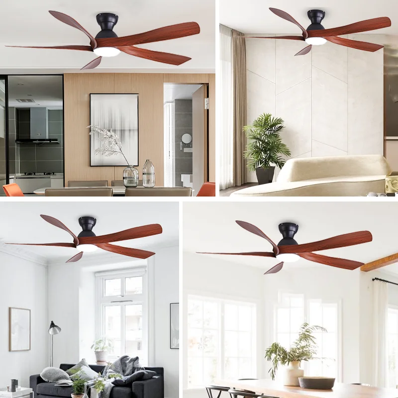 56'' Vintage Retro Ceiling Fan Light. Dimmable LED. Quiet Motor - CB CE Approved - 56'' Vintage Retro Indoor Ceiling Fan - Image 5