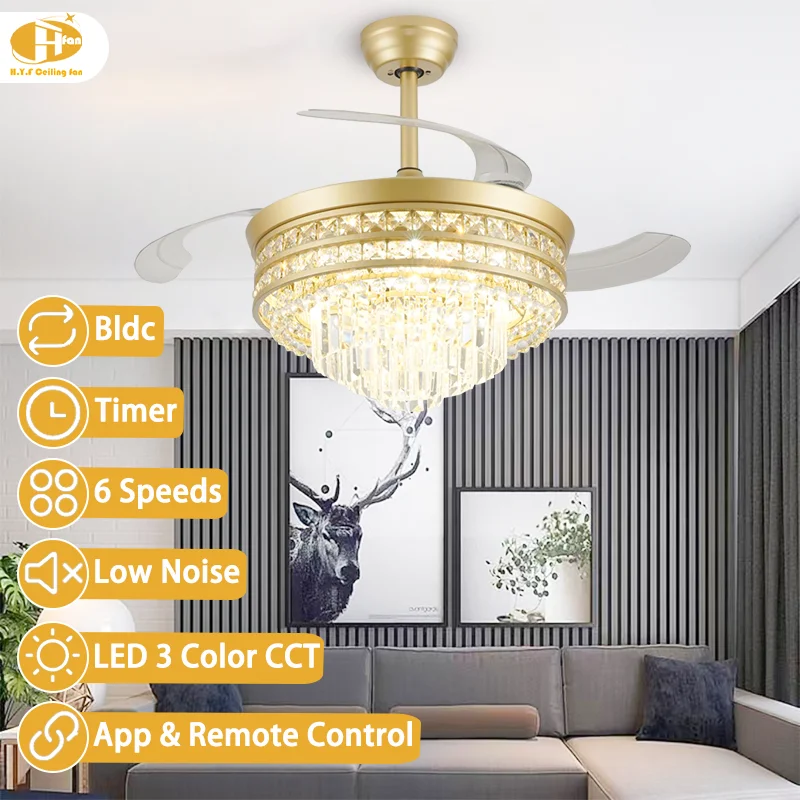 Luxury Crystal Chandelier. Modern Simple Design. Dimmable LED - for Living Room/Bedroom - European Crystal LED Chandelier - Image 2