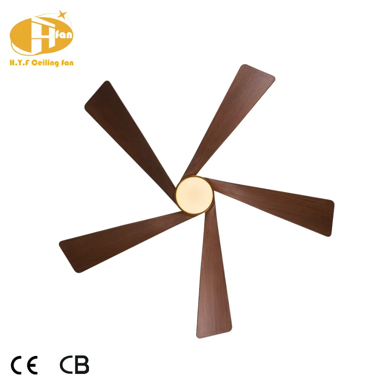 52 Inches Black Gold Color Ceiling Fan Energy Saving Six Speed Control Ceiling Fan with Led Light - Image 3