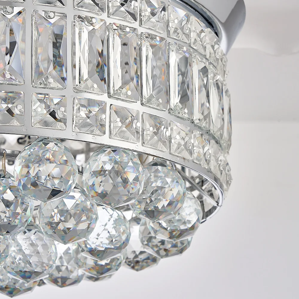 Modern 42-Inch LED Ceiling Fan Light ABS Blades Crystal Invisible Lamp Remote Control for Living Room Home Office Indoor Use - Image 5