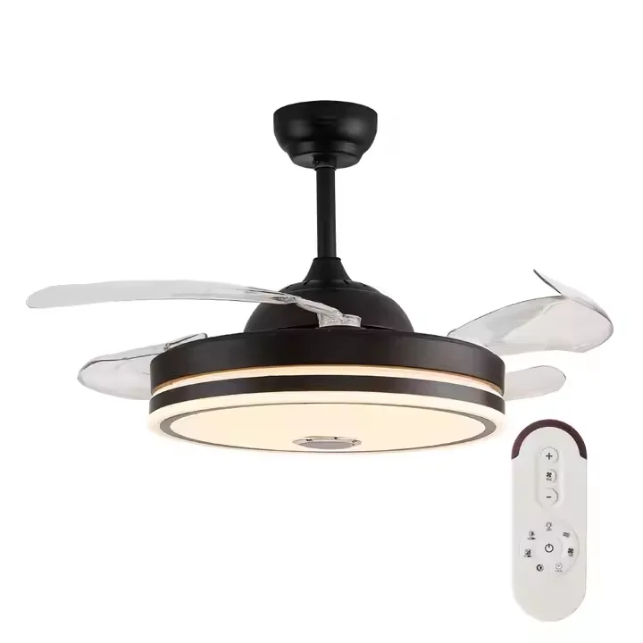 Factory Direct Sale 4 Pcs PC Blades Warm Light Ceiling Fan Six Speed DC Motor Remote Control Ceiling Fan - Image 3