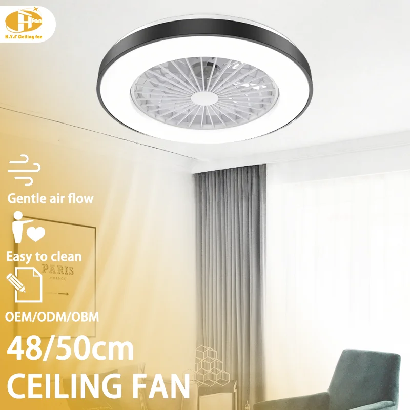 2026 New Design Multi-Functional CCT LED Fan. Pure Copper DC Motor. Smart Remote Control. Plastic Body - Home Ceiling Fan Light - Image 2