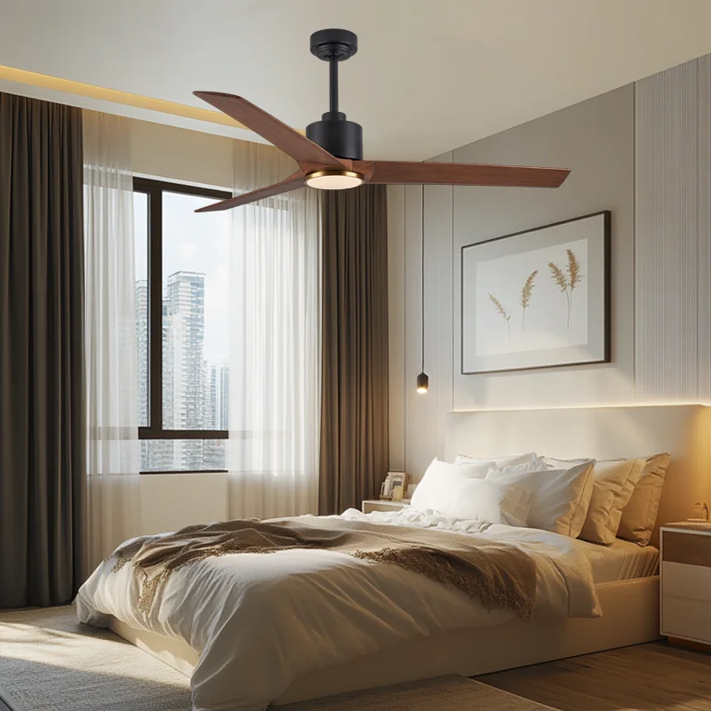 Popular Style Silent Remote Control Ceiling Fan Black Gold 3 Pcs ABC Blades Ceiling Fan for Bed Room - Image 6