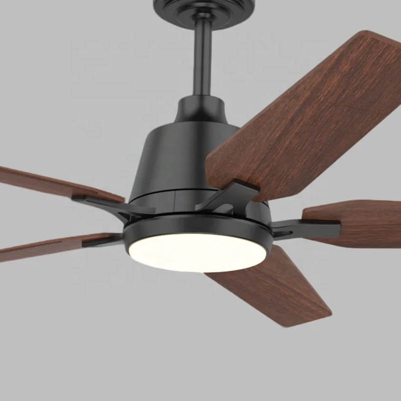 5 Blade Plywood Ceiling Fan 52/42-Inch Integrated LED Indoor Ceiling Fans with Light and Remote Control Included - Image 4
