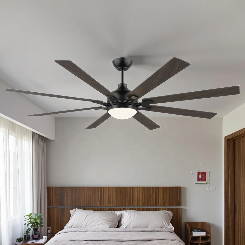 New Arrival 72-Inch LED Iron Ceiling Fan Remote Control 3 Color Changes Hot Air Cooler Night Light Electric DC Motor Energy - Image 3