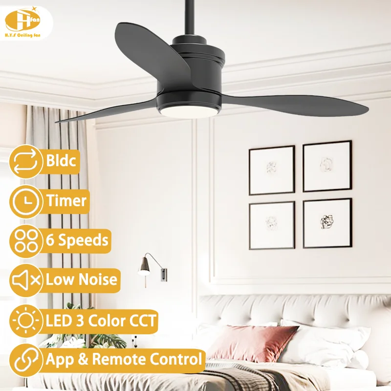 IP65 Waterproof 3-Blade Outdoor Ceiling Fan Light LED. 6 Speeds. Remote Control. for Patio/Gazebo/Porch - Image 2
