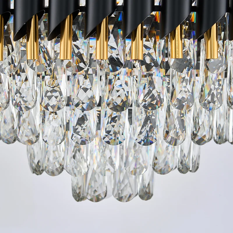 Modern European Crystal LED Ceiling Fan RGB Light Black Gold Silver BLDC Motor Remote Control for Bedroom Home Decorative - Image 5