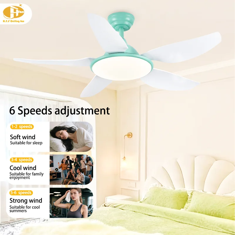 48/52'' Modern Quiet Ceiling Fan with Light. Dimmable LED. DC Motor - Smart Remote - 48/52'' Modern Silent Ceiling Fan Light - Image 5
