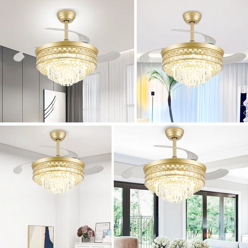 Luxury Crystal Chandelier. Modern Simple Design. Dimmable LED - for Living Room/Bedroom - European Crystal LED Chandelier - Image 5