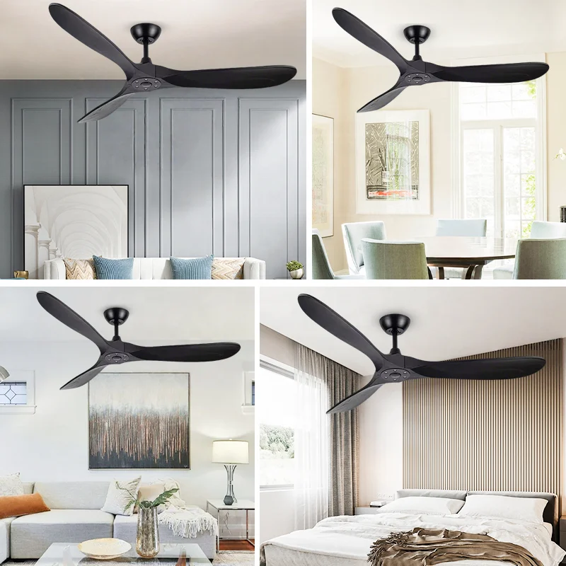 Ceiling Fan No Light. Full Function Remote Control. Classic Modern Style for Bedroom. Living Room and Indoor Home Decoration - Image 6