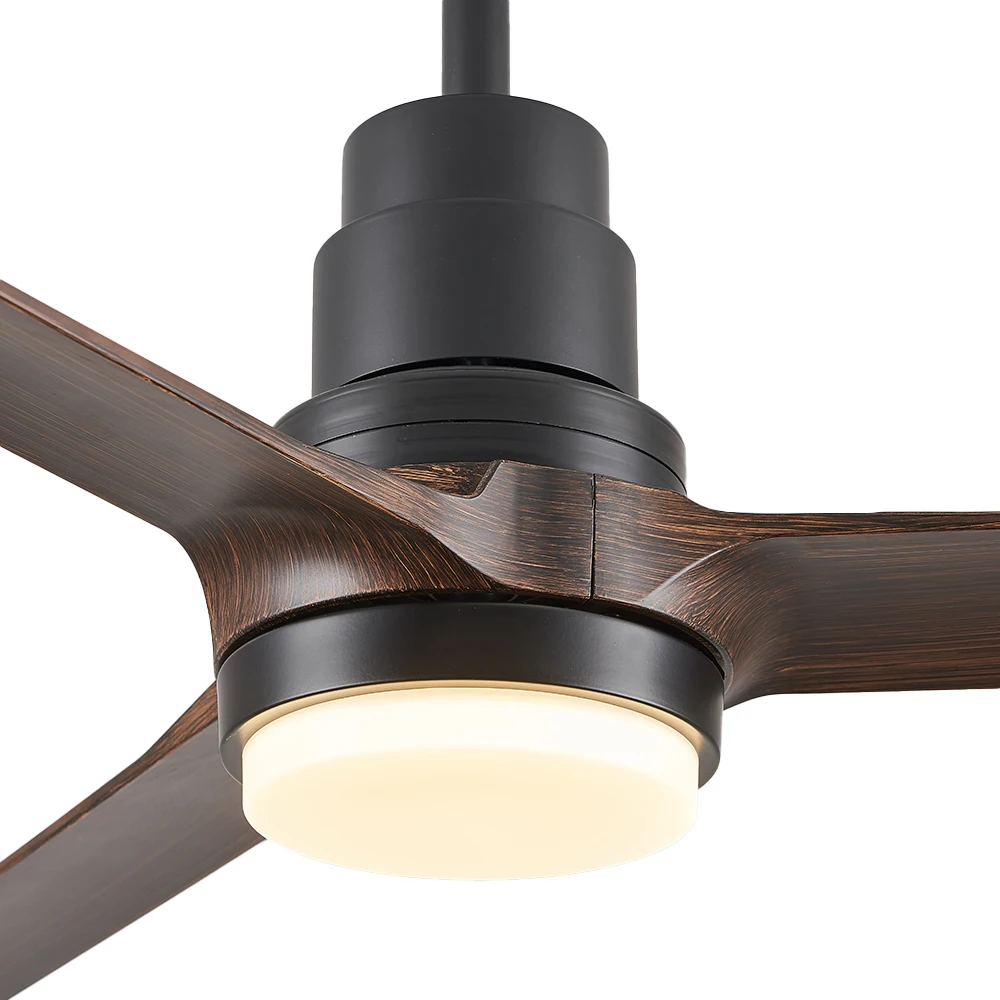 Modern Style 3 Blades Solid Wood Ceiling Fan Light Silent Remote Control Ceiling Fan for Living Room - Image 3