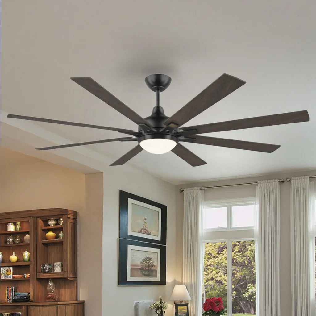 New Arrival 72-Inch LED Iron Ceiling Fan Remote Control 3 Color Changes Hot Air Cooler Night Light Electric DC Motor Energy - Image 4